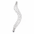 Multi-Strand Cascading Crystal Tennis Bracelet