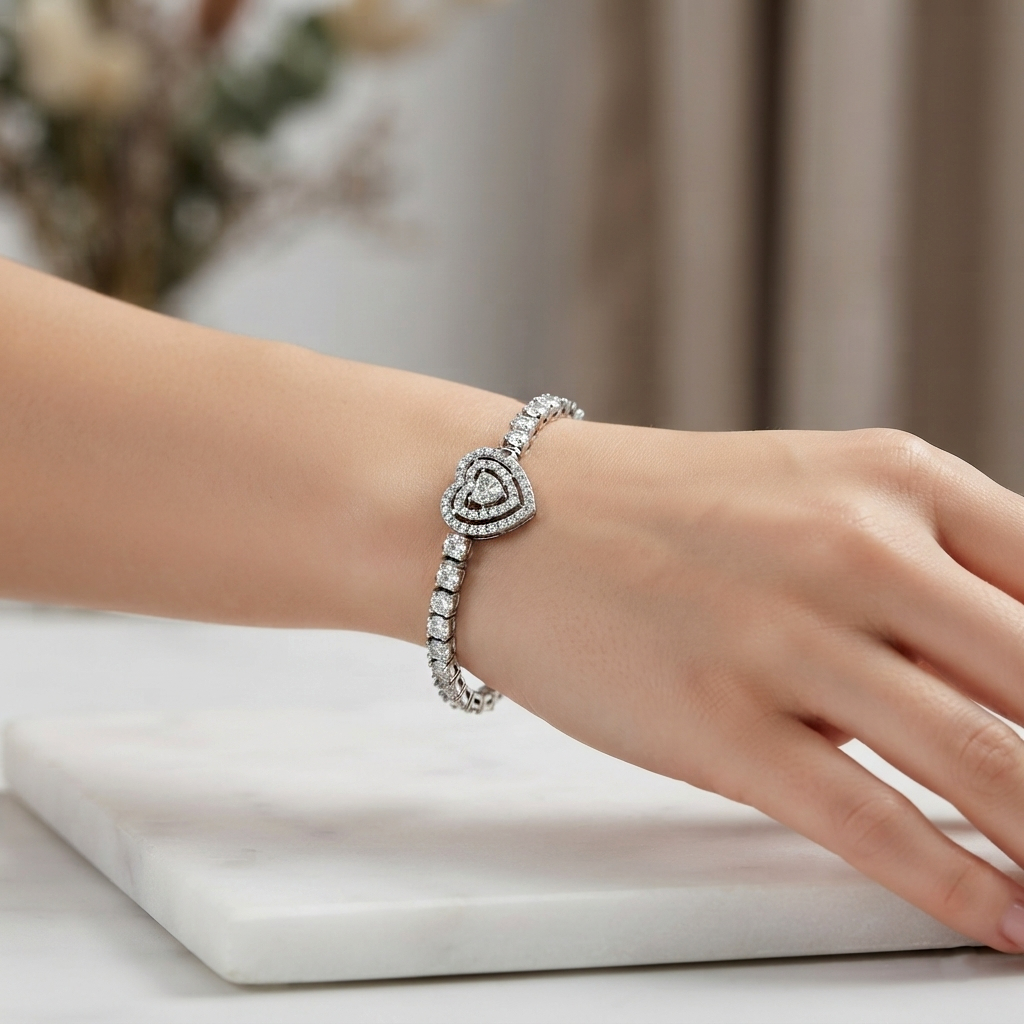 Heart of Eternity Tennis Bracelet