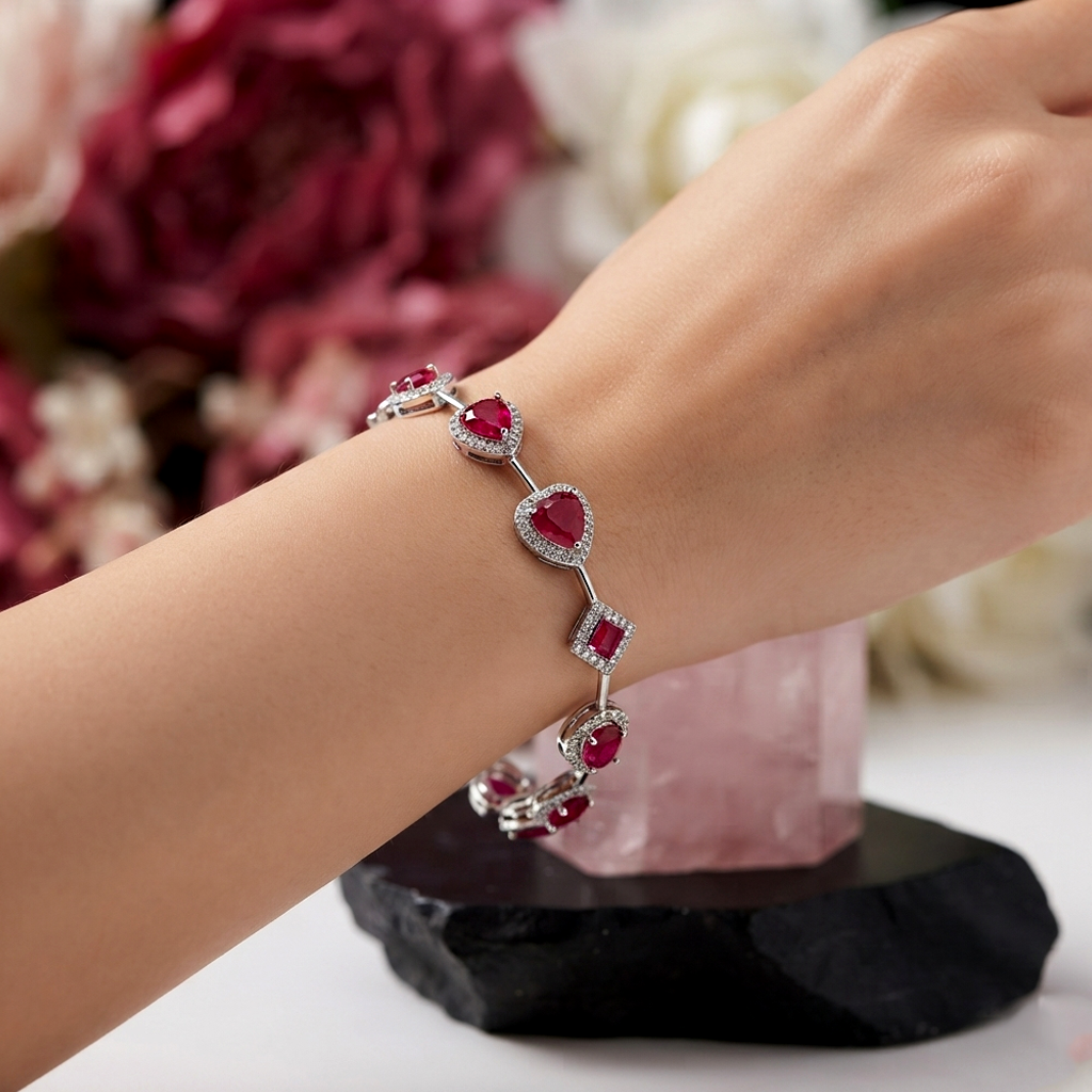 Ruby Heart Élan Bracelet