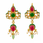 Navratna-Inspired Meenakari & Pearl Choker