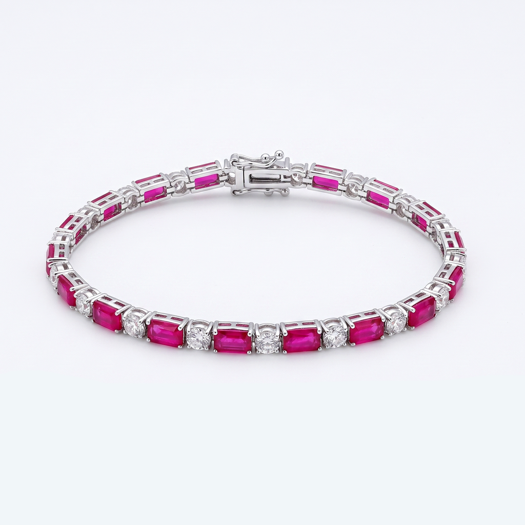Ruby Éclat Geometric Link Bracelet
