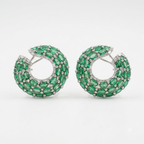 The Royal Emerald Pavé Hoops