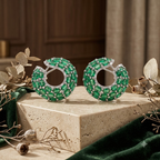 The Royal Emerald Pavé Hoops