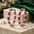 Ruby Eternity Hoops