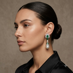 Art Deco Emerald Halo