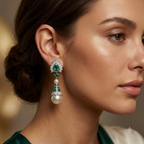 Art Deco Emerald Halo