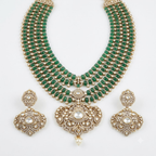 The Noor-e-Fiza Heritage Emerald & Polki Haar