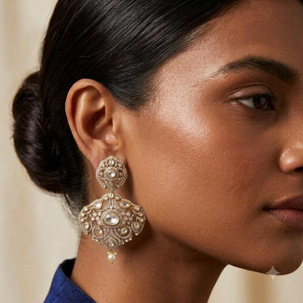 The Noor-e-Fiza Heritage Emerald & Polki Haar