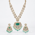 The Empress Emerald & polki Statement Set