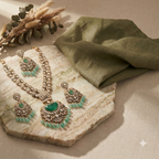 The Empress Emerald & polki Statement Set
