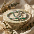 The Verdant Radiance Eternity Bangles